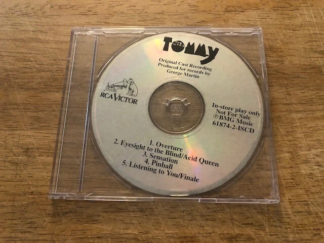 "Tommy" Original Cast 4 song CD Sampler - Image 1 of 1