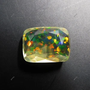 Brilliant Natural Fire Opal Cushion Cut 12.80 Ct CERTIFIED Loose Gemstone - Bild 1 von 13