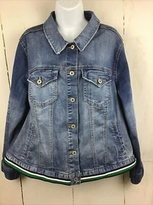 I.N.C International Concepts Women’s Distressed Button Jean Jacket Sz. 2XL - Picture 1 of 11
