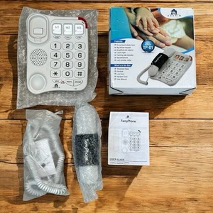 Acenis Terry Phone Big Button Telephone Handset TP-01 White Landline (Open Box) - Zdjęcie 1 z 8