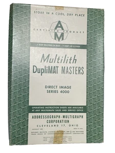 Addressograph Multigraph Corp 1954 Multilith Masters Box AM Co USA Empty - Picture 1 of 10