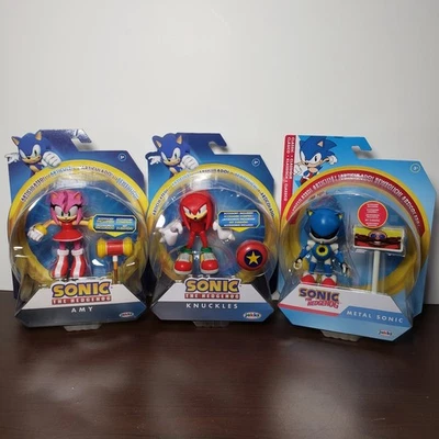 Figuras Sonic the Hedgehog Amy Piko Hammer, Knuckles, Metal Sonic Jakks Pacific Foto 1 de 4