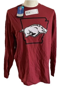 Arkansas Razorbacks Team Logo Long Sleeve Shirt Fanatics Men’s Size Medium NWT - Picture 1 of 9