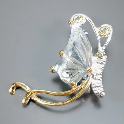 Broche Joyería 11 ct+ Aguamarina Natural Plata de Ley 925/NB30426 Foto 1 de 4