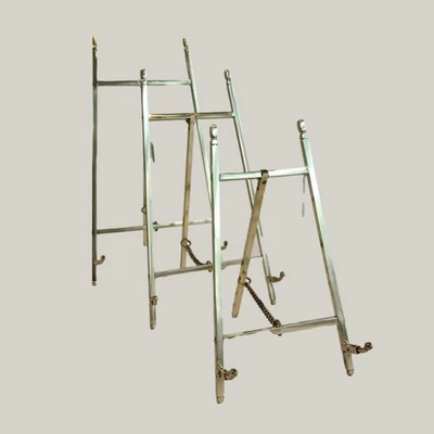 "Juego de 3 caballetes de mesa de latón pulido de 11""" Foto 1 de 4