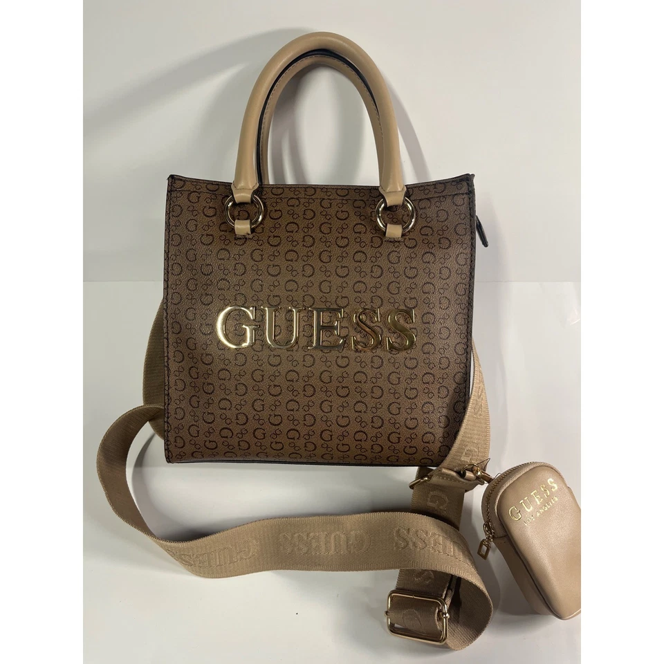 Bolso Bandolera Guess Maisey Cacao Cartera Asa Superior con Monedero Nuevo con Etiquetas Foto 1 de 4