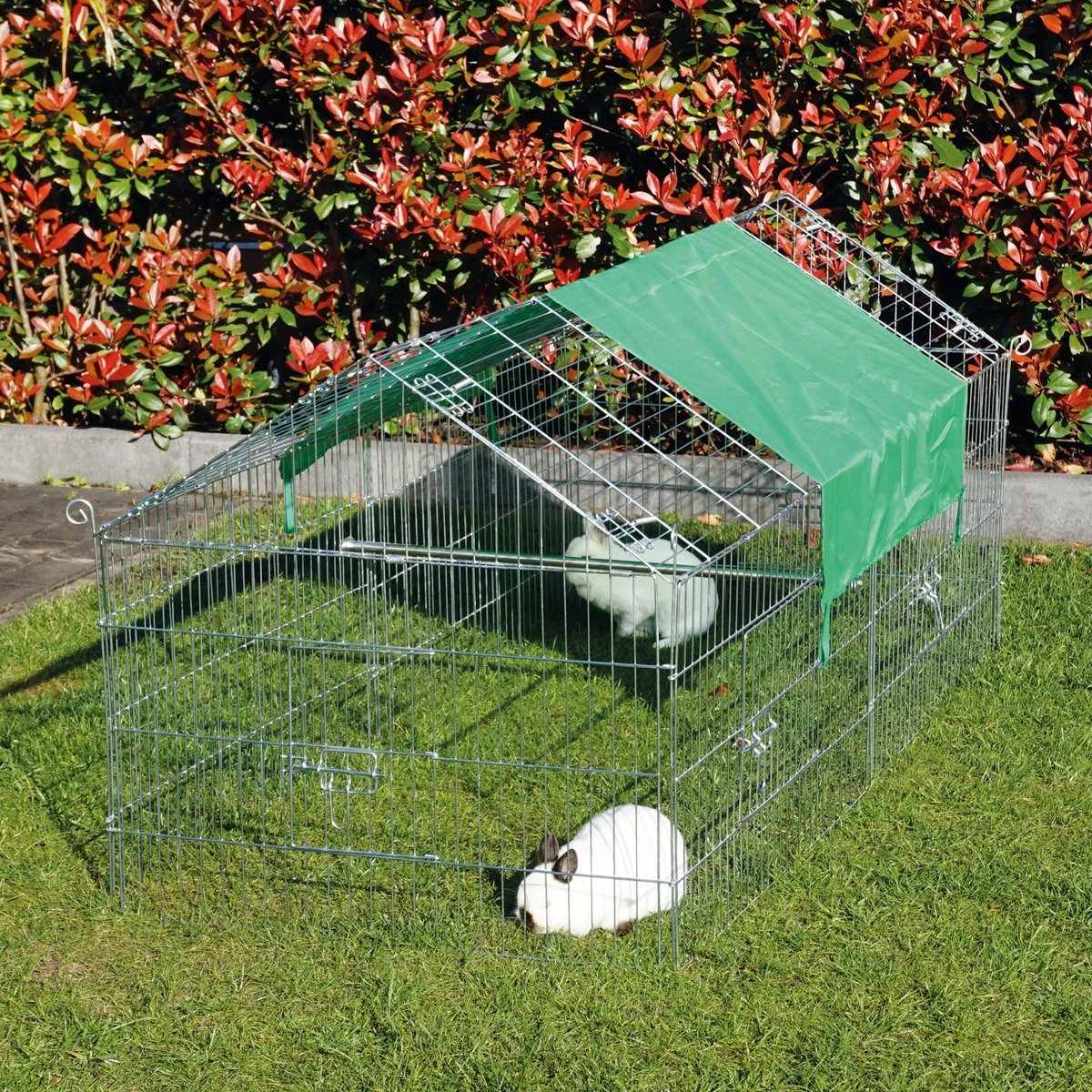 Hasenkäfig 111x75x47 Cm – Laufstall Für Kaninchen, Meerschweinchen, Frettchen, Mit Spielbereich