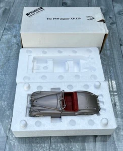 Danbury Mint Jaguar XK120 Roadster 1949 Metallic Silver 1:24 Scale Model Boxed - Picture 1 of 24