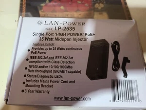 (Qty 1) LAN-Power LP-2535 Single Port High Power PoE+ 35 Watt Midspan Injector - Picture 1 of 2