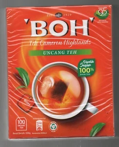 BOH Plantation Cameron Highlands Tea Malaysia Famous 100 Teabags - Picture 1 of 4