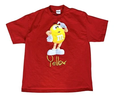 Camiseta vermelha amarela 2011 M&M's tamanho XL - Imagem 1 de 4