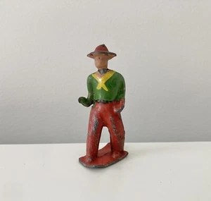 CRESCENT COWBOY Lead Toy Soldier Figure Vintage 1940s Wild West - Picture 1 of 6