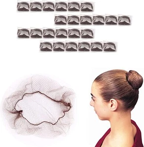 48 PCS Invisible Hair Nets for Catering Hair Bun Ballet Nurses 50cm - Picture 1 of 7