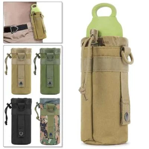 Outdoor Hiking Tactical Molle Water Bottle Bag Military Belt Holder Kettle Pouch - Picture 1 of 17