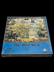 The Wild West By Al Lorenz 1000 Piece Jigsaw Puzzle 20"× 27" Complete - Picture 1 of 3
