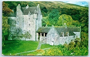 Postcard Dunderave Castle Loch Fyne Argyll Scotland posted 1961 - Picture 1 of 2