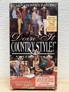 Vtg 1992 "Doin' It Country Style" Volume Four VHS Tutorial Dancing Tape Sealed - Picture 1 of 7