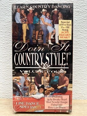 Vtg 1992 "Doin' It Country Style" Volume Four VHS Tutorial Dancing Tape Sealed - Image 1 of 4