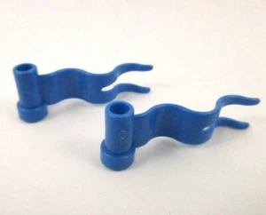 LEGO x2 Blue Flag 4x1 Wave Left Réf 4495a - Imagen 1 de 1