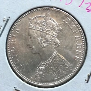 India-British 1891 C Rupee A372 - Picture 1 of 2