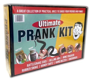 ULTIMATIVES STREICHSET Trick Knebel Gell Witz Schlange Hand Fürze Knochenknacker Set Spielzeugkiste - Bild 1 von 13