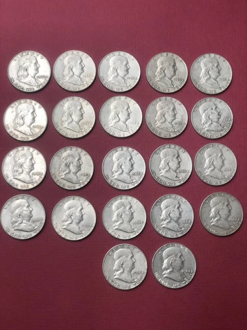 1962 D Benjamin Franklin Half Dollar 90% Silver 50C Denver Coin Cover