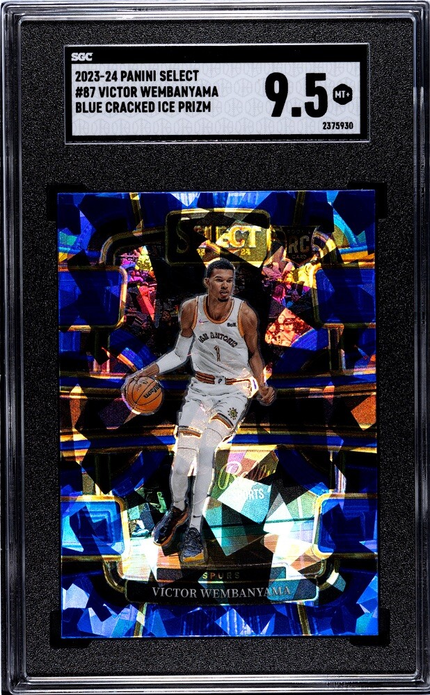 Victor Wembanyama 2023 Select #87 Concourse Blue Cracked Ice Price 