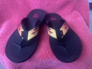 Vans Flip-flops Size 9 Flames - Picture 1 of 5