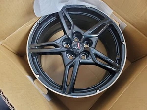 Original Finish Corvette C8 OEM Wheel Rim Carbon Flash 19 20 Front Rear $585-obo - Picture 1 of 4