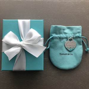 Tiffany & Co. Large Blue Splash Heart Tag Enamel Pendant