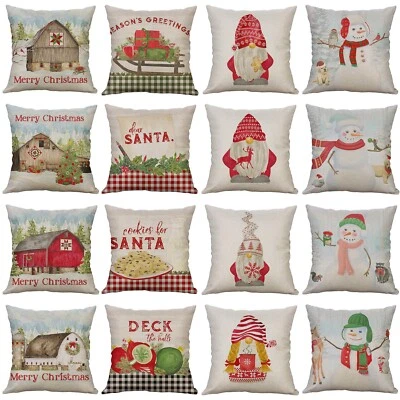 Christmas Barn Nordic Gnomes Cushion Cover Season of Giving Throw Pillow Covers - Image 1 of 4