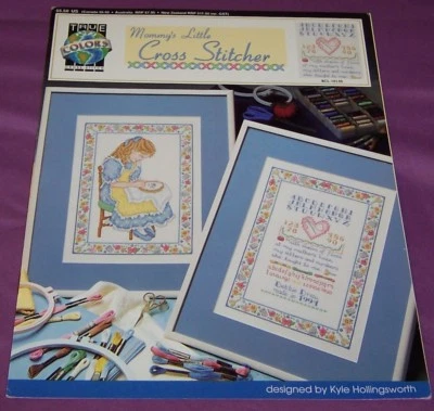 Cross Stitch Pattern - MOMMY'S LITTLE CROSS STITCHER - Samplers - True Colors - Image 1 of 2