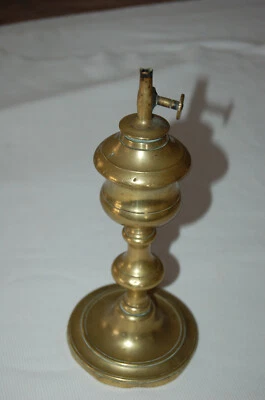 Lampe à huile ancienne fin XIXe début XXe , 23cm - Photo 1/4