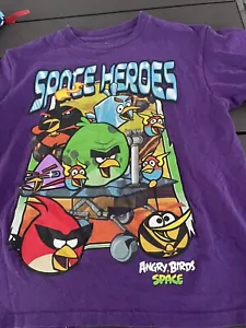 Angry Birds Space Camicia Ragazzo Viola Taglia 10/12 Large - Foto 1 di 2
