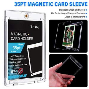 Magnetic Card Holder For Baseball Trading Sports Cards 35PT Hard Case Protector - Picture 1 of 12