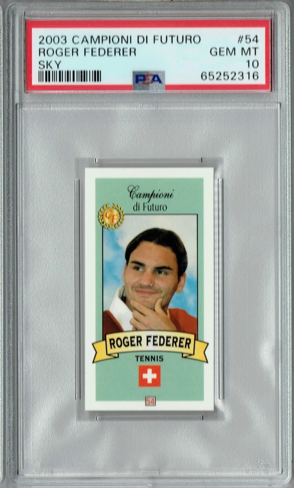$ PSA 10 GEM-MT Roger Federer 2003 Campioni Di Futuro #54 Rookie Card Blue Sky - Image 1 of 1
