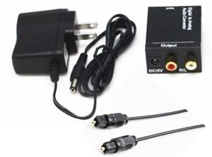 Digital Audio Converter Optical Toslink Coaxial to Analog Sound Adaptor