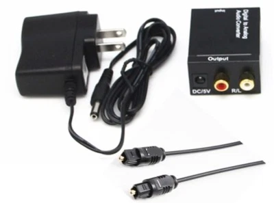 Digital Audio Converter Optical Toslink Coaxial to Analog Sound Adaptor - Image 1 of 4