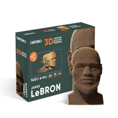 PUZZLE 3D CARTONIC - LBRON JAMES puzzle in cartone tagliato a laser 140 pezzi - Immagine 1 di 2