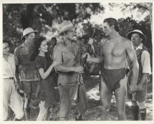 Tarzan Escapes Johnny Weissmuller Maureen O'Sullivan doppio peso 11x14 foto - Foto 1 di 2