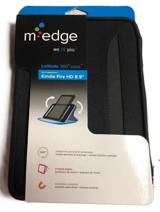 Kindle Fire HD 8.9" Black with Zipper Closure M-Edge Latitude 360 Case Brand New - Image 1 of 1