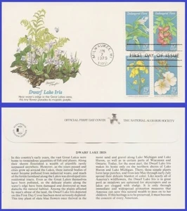 USA4 #1783-86 U/A FLEETWOOD FDC BL4 Endangered Flora - Picture 1 of 1