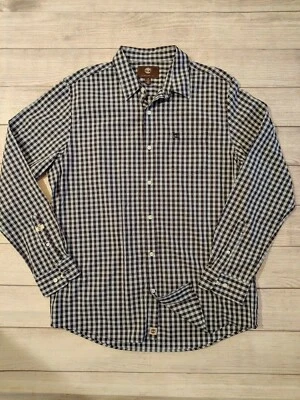 Timberland mens large button front shirt EUC check print - Image 1 of 4