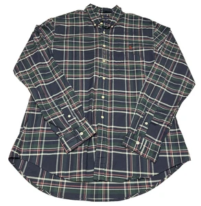 Ralph Lauren Polo Slim Fit Blau Kariert Stretch Oxford Hemd Herren Größe XXL - Bild 1 von 5