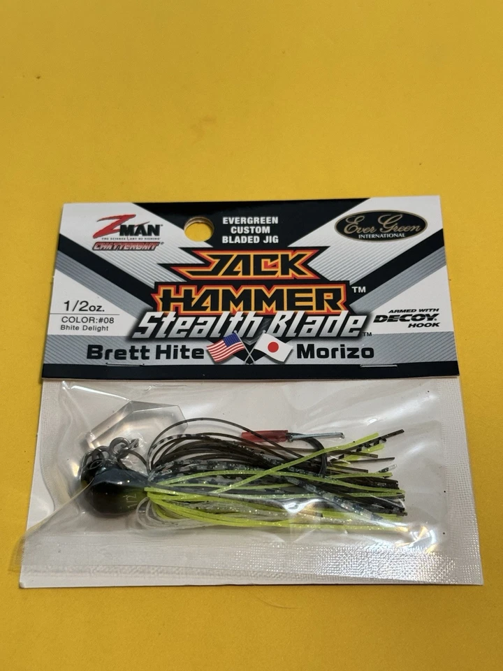 Z-man Stealth Blade Jackhammer Chatterbait 1/2 OZ White Delight Foto 1 de 4