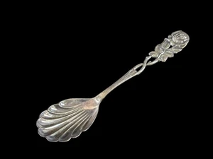 Antik Teelöffel Zuckerlöffel Muschel - Silberauflage Versilbert 14,5 cm - Bild 1 von 4