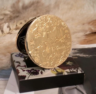 Espejo retrovisor lateral doble compacto Gucci Flora color dorado Foto 1 de 4