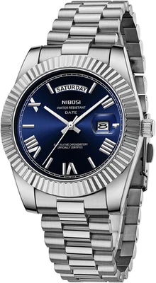 Orologi Da Uomo Analogici Al Quarzo in Acciaio Inossidabile Oro Rosa Argento Oro - Immagine 1 di 4