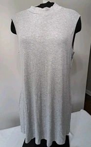 Cable and Gauge Ribbed Tunic Sleeveless Heather Gray NWT Women's Size XL - Afbeelding 1 van 14