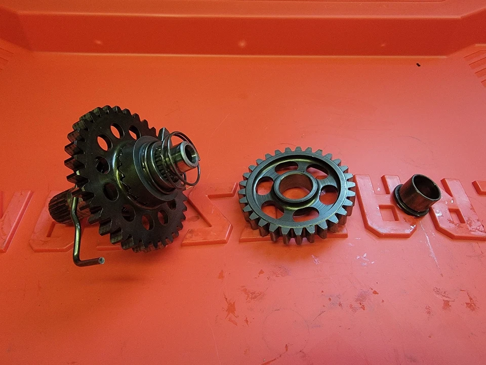 Honda CRF450R CRF 450R 2003 OEM arranque eje de arranque con engranaje ralentí conjunto Foto 1 de 4